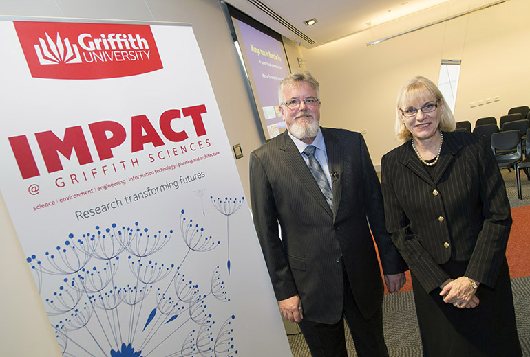 Professor Jon Olley and Pro Vice Chancellor of Griffith Sciences, Professor Debra Henly